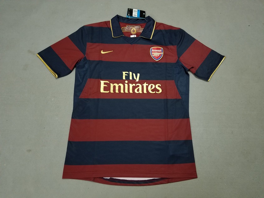 AAA Quality Arsenal 07/08 Away Red/Blue Soccer Jersey